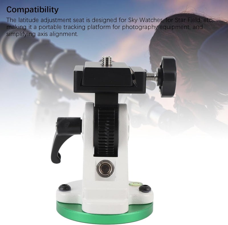 fosa Telescope Base, Star Adventurer Latitude (EQ) Base, Telescope Tripod, Aluminum Alloy Equatorial Wedge Latitude Base for Telescope Accessory, Black - Image 5
